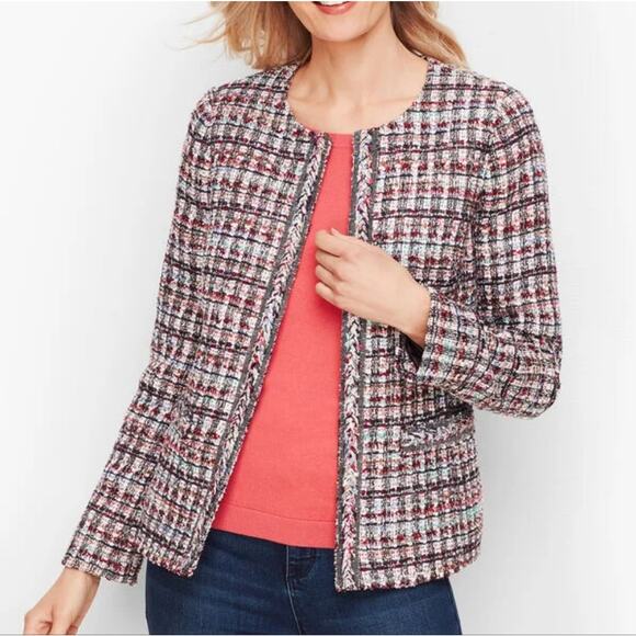 Talbots Adele Tweed Jacket Size 6P - Picture 1 of 16